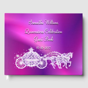 Livro De Visitas Princesa roxa Treinamento & cavalos Quinceañera