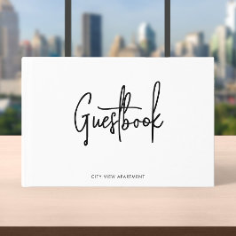 Livro De Visitas Propriedade Alugada Moderno Script Minimalista
