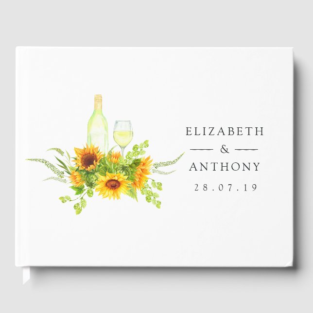 Livro De Visitas Provando de vinho de girassol (Frente)