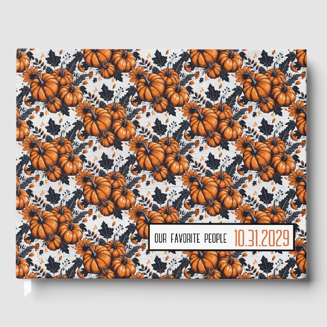 Livro De Visitas Pumpkins bonito (Frente)