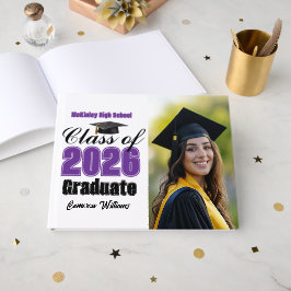 Livro De Visitas Purple Class of 2026 Graduation Photo
