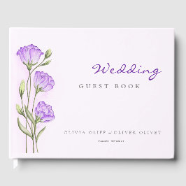 Livro De Visitas Purple Eustomas Wedding