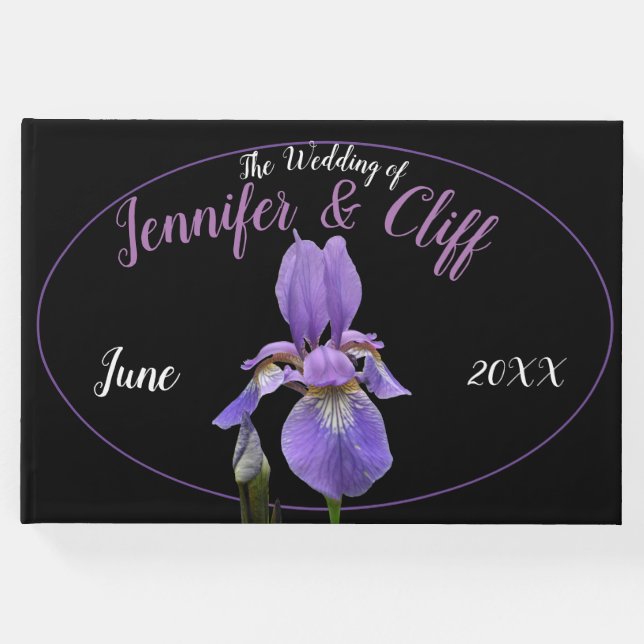 Livro De Visitas Purple Iris Elegant (Frente)
