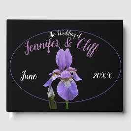 Livro De Visitas Purple Iris Elegant