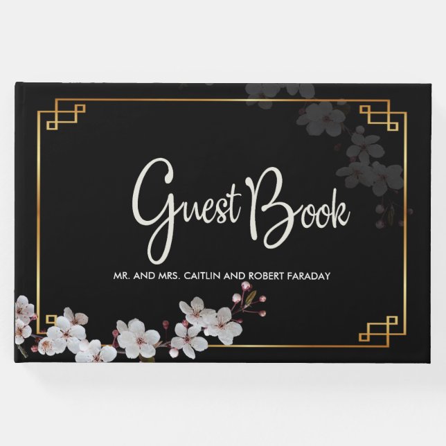 Livro De Visitas & Quadro do ouro das flores brancas (Frente)