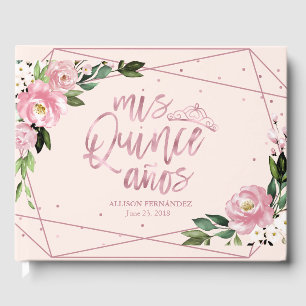 Livro De Visitas Quinceanera Blush Floral