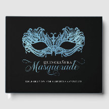 Quinceanera de Mascarada Azul Elegante