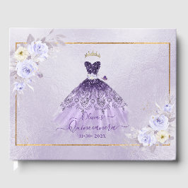 Livro De Visitas Quinceanera Roxo Roxo do ArtsApp H2