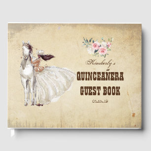 Livro De Visitas Quinceanera Western Country Guest Book