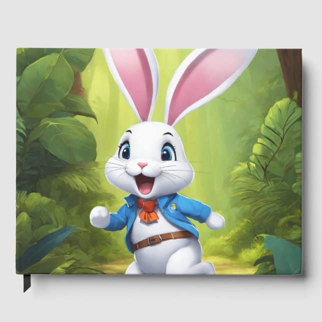 Livro De Visitas Rabbit Logo Black Guest Book (Frente)