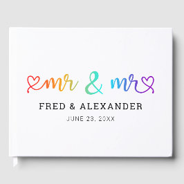 Livro De Visitas Rainbow Heart Script Mr & Mr Gay Wedding