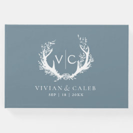 Livro De Visitas Rastreadores Russos com Fraço Floral | Casamento