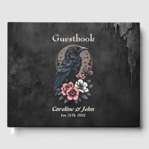Livro De Visitas Raven preto majestoso