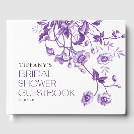 Livro De Visitas Receitas de Chá de Cozinha de Noiva Floral Toile F