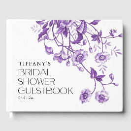 Livro De Visitas Receitas de Chá de Noiva Floral Toile Francês Anti