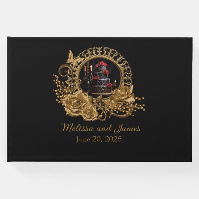 Livro De Visitas Recepção de casamento Gótica Romance (Frente)