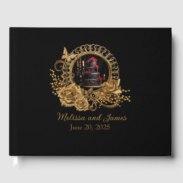 Livro De Visitas Recepção de casamento Gótica Romance (Frente)