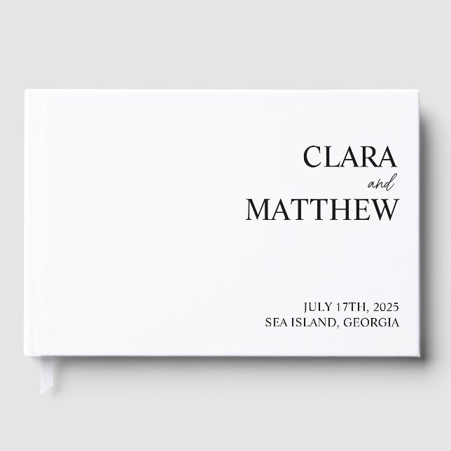 Livro De Visitas Recepção Personalizada de Casamento de Catálogo de (Frente)