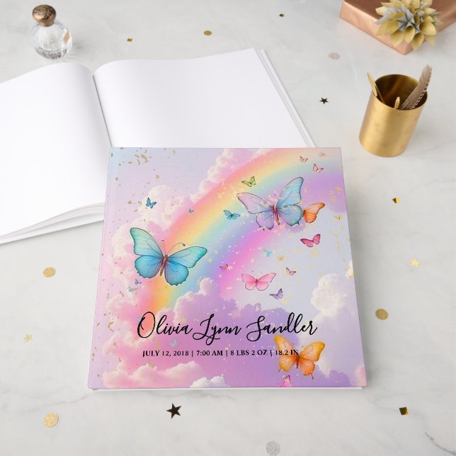 Livro De Visitas Recordo de Celebração de Pastel para Casamentos e  (Frente aberta)