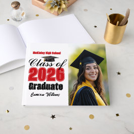 Livro De Visitas Red Class of 2026 Graduation Photo