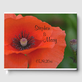 Livro De Visitas Red Poppy
