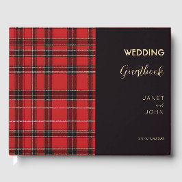 Livro De Visitas Red Scottish Tartan Wedding