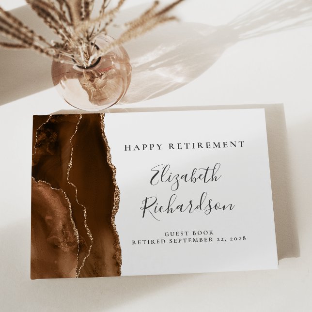 Livro De Visitas Reforma de Script de Agato Dourado Moderno Mocha B (Criador carregado)