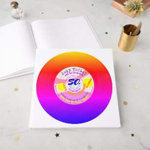 Livro De Visitas Registro de vinilo retrô de 45 RPM Rainbow 50º a