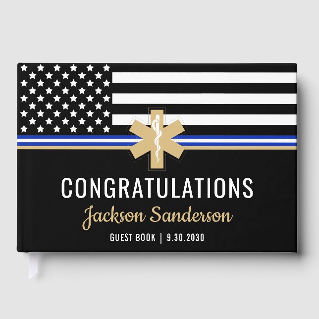 Livro De Visitas Remêmen EMS de Sinalizador de Linha Branca de Prim (Frente)