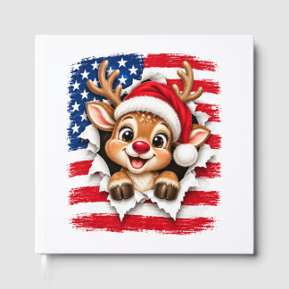 Livro De Visitas Rena de Natal Americana