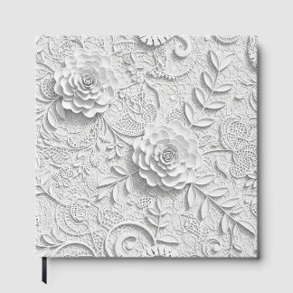 Livro De Visitas Renda Floral