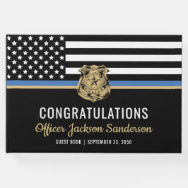 Livro De Visitas Retirada de Parabéns de Sinalizador de Linha Azul 