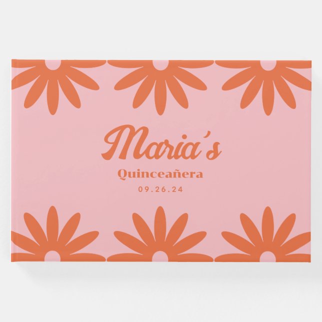 Livro De Visitas Retro Daisy Quinceanera (Frente)