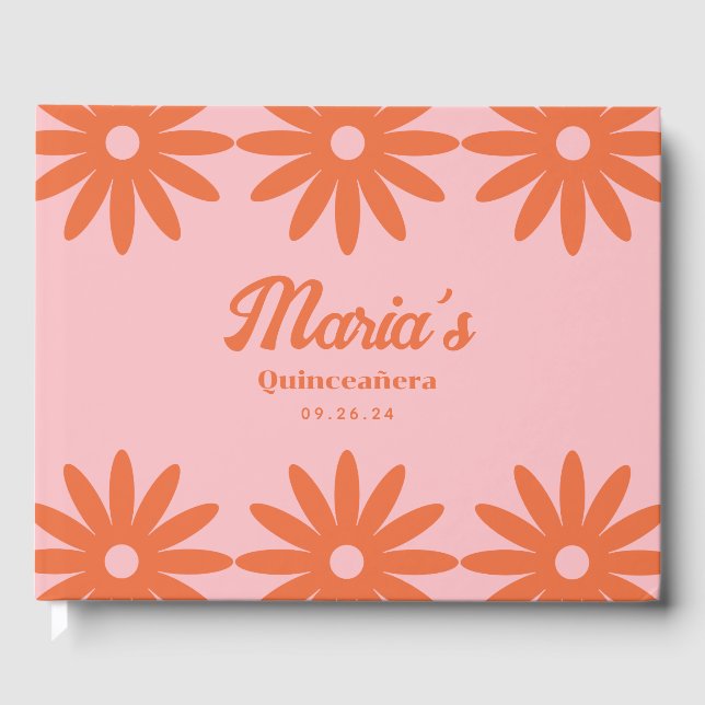 Livro De Visitas Retro Daisy Quinceanera (Frente)