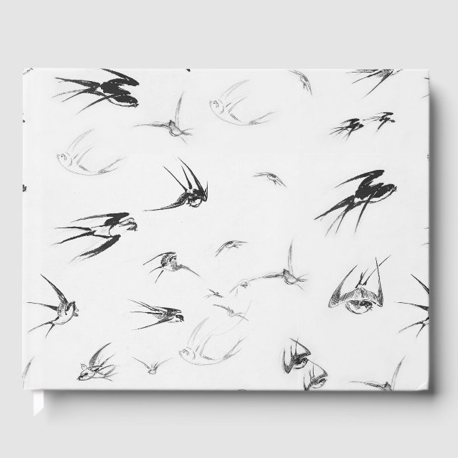 Livro De Visitas Retro Swallow Bird Nature Animal (Frente)