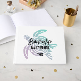 Livro De Visitas Reunião da Família das Tartarugas Tribais Pastel G