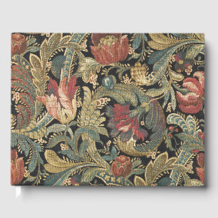 Livro De Visitas Rich Floral Tapeçaria Brocade Damask