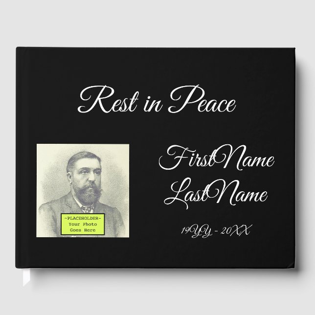 Livro De Visitas Rico, Respeitante Funeral/Livro de Convidados Memo (Frente)