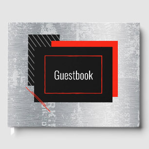 Livro De Visitas Riscas vermelhas, pretas, cinzentas, brancas