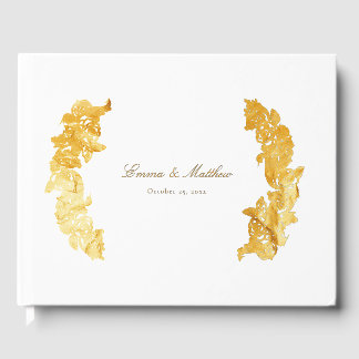 Livro De Visitas Rococo Marie Antoinette Ouro Botânico