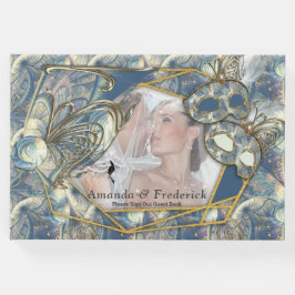 Livro De Visitas Rococo Rich Pattern design com Máscaras