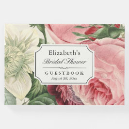 Livro De Visitas Rococo Vintage Chá de panela Floral Botânico