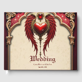 Livro De Visitas Romance venenoso com coração e asas.