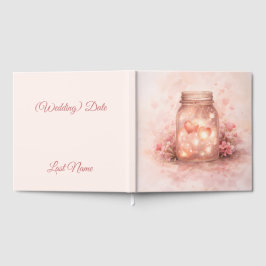 Livro De Visitas Romantic Mason Jar Wedding Guest Book