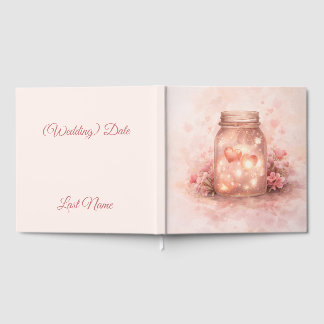 Livro De Visitas Romantic Mason Jar Wedding Guest Book