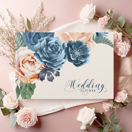 Livro De Visitas Rosa Blue/Peach Wedding ID584