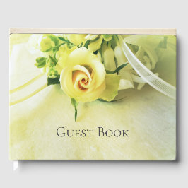 Livro De Visitas Rosa com casamento de fita