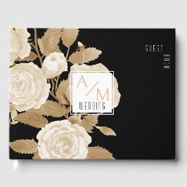 Livro De Visitas Rosa de Elegante preto