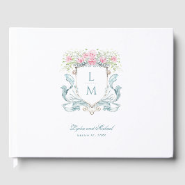 Livro De Visitas Rosa de repouso elegante com Arco | Casamento Mono