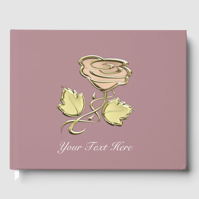 Livro De Visitas Rosa Dourada (Frente)